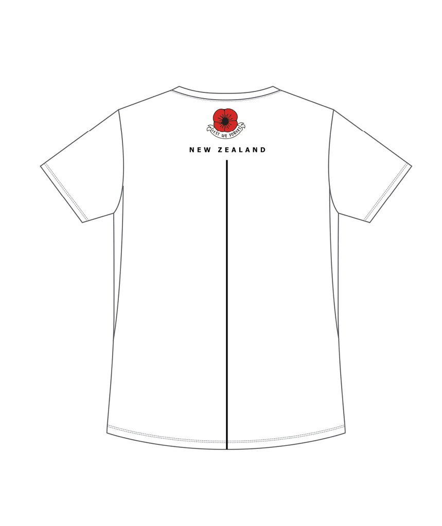 Women's Malta 25 ANZAC Performance T-Shirt SS - Black/White