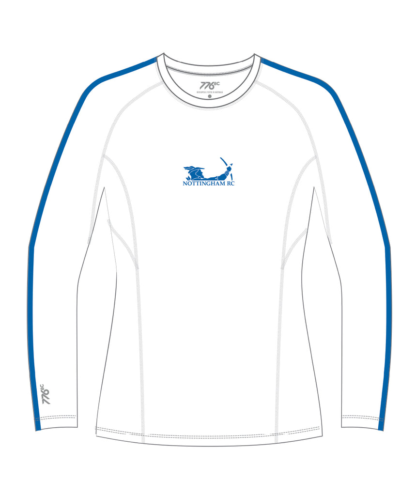 Women's Nottingham Rowing Club Base Layer LS - White