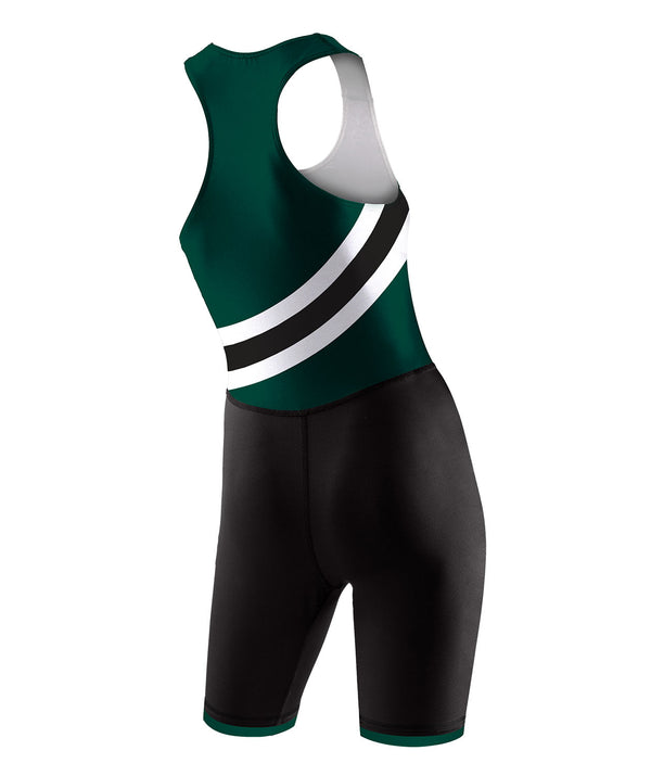 Women's Gippsland Grammar Streamline Leg Band Unisuit (Racing Suit) - Green/Black