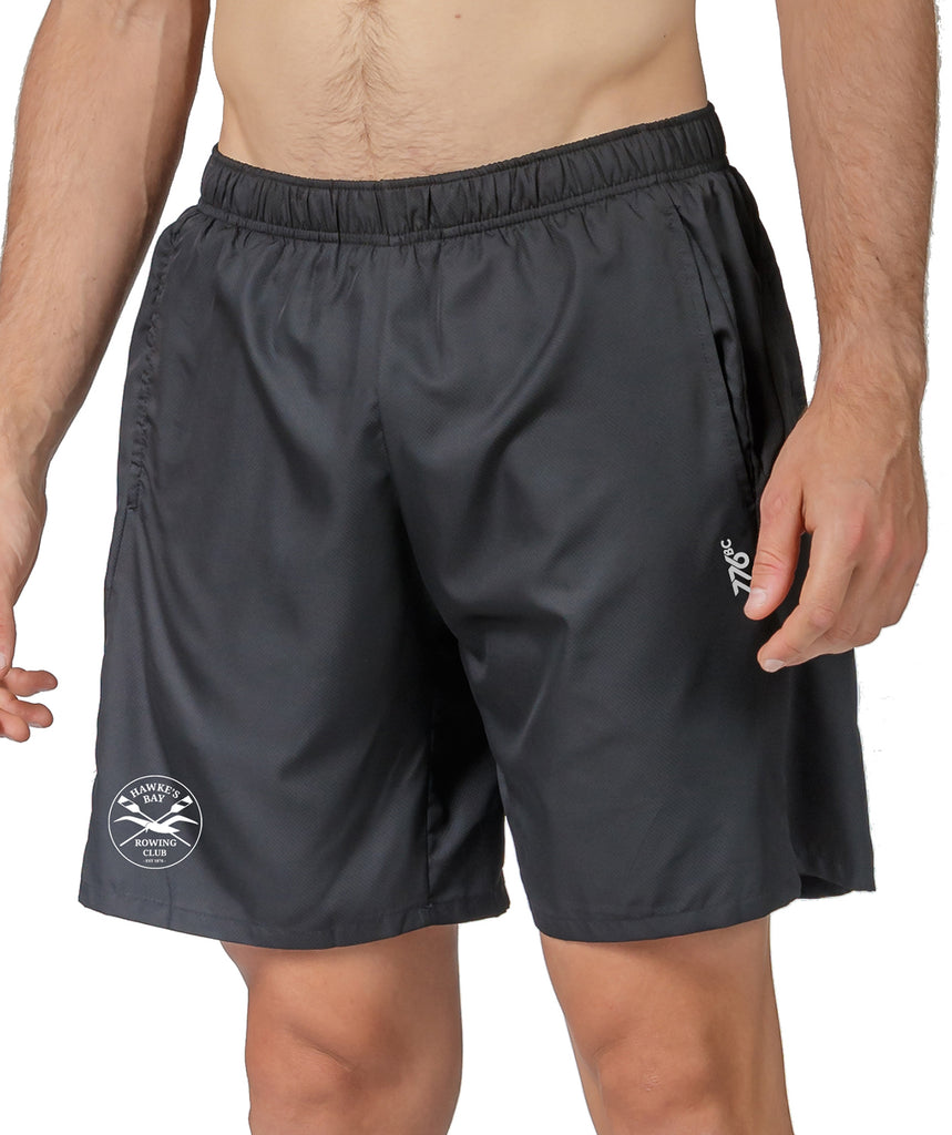 Men's Hawkes Bay Rowing Club Gym Short - Black