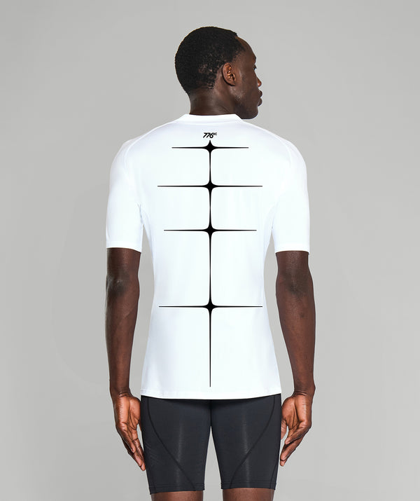 Men's Motion Pro Base Layer SS - White/Black