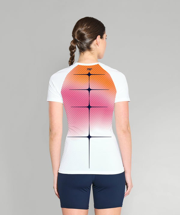 Women's Motion Pro Base Layer SS - White/Vivid Pink