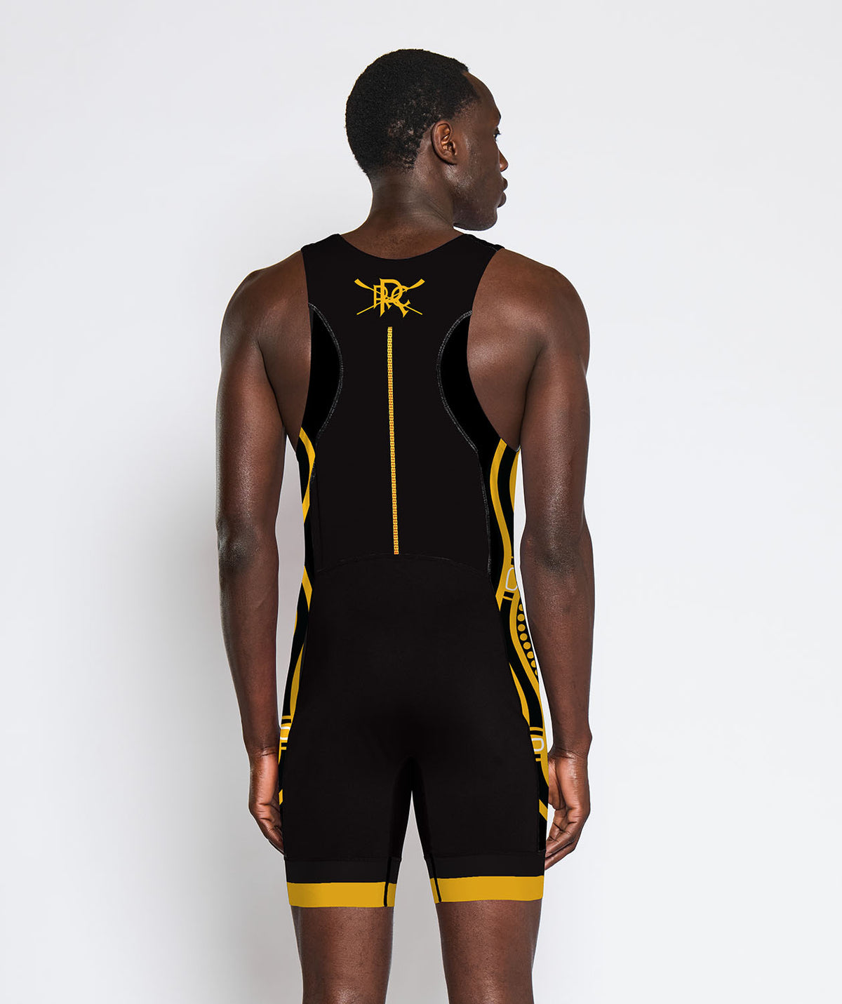 Men's Richmond Rowing Club Indigenous Pro Unisuit - Black/Yellow