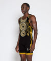 Men's Richmond Rowing Club Indigenous Pro Unisuit - Black/Yellow