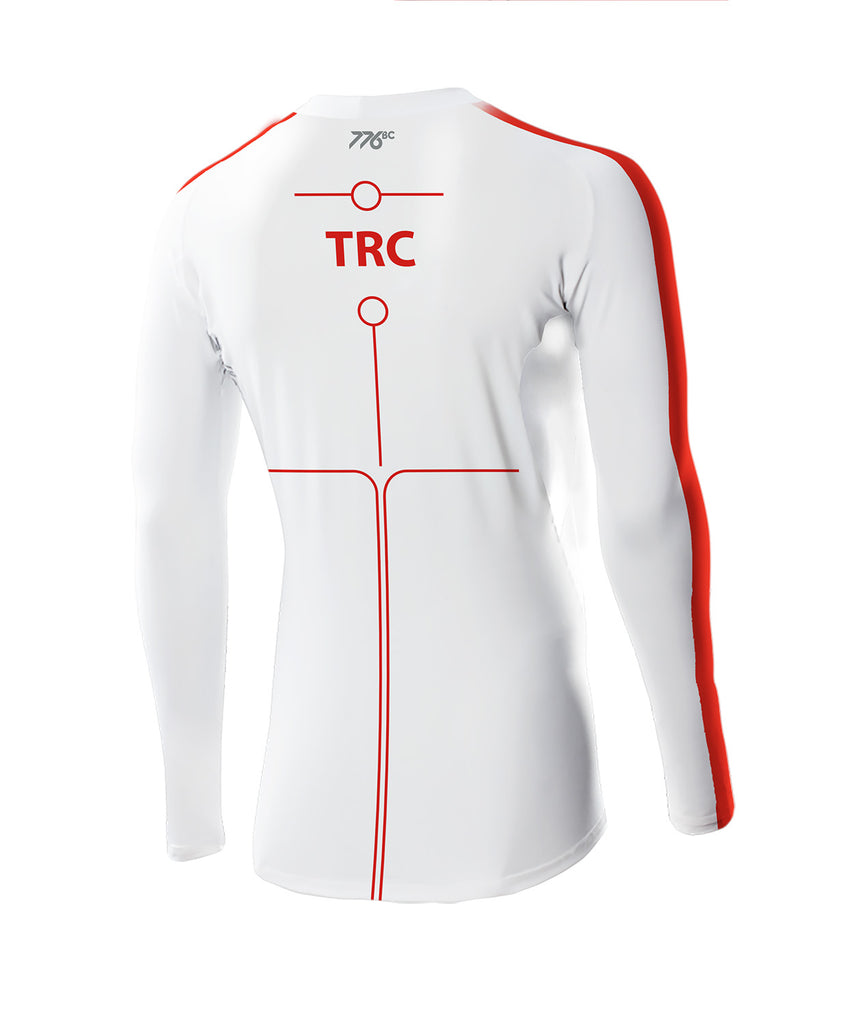 Men's Torrens Rowing Club Motion Base Layer LS - White/Red