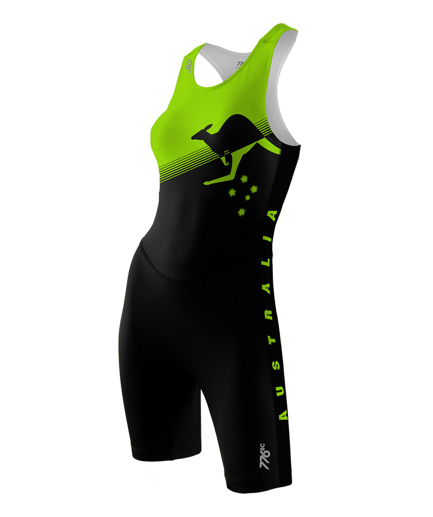 Women's WA Masters Sprint Unisuit - Black/Green