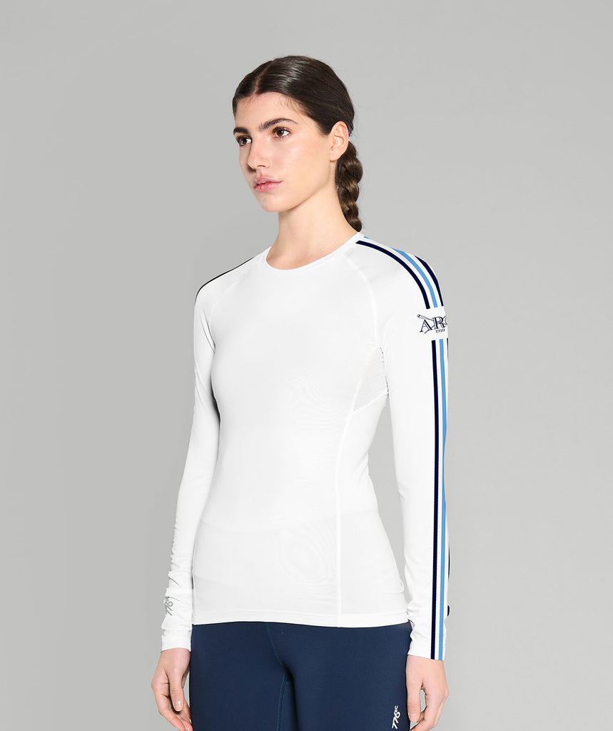 Women's Abbotsford Rowing Club Base Layer LS - White/Blue