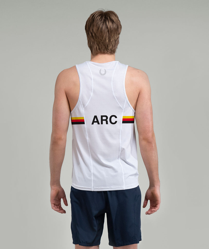 Men's Adelaide Rowing Club Performance Tank - White