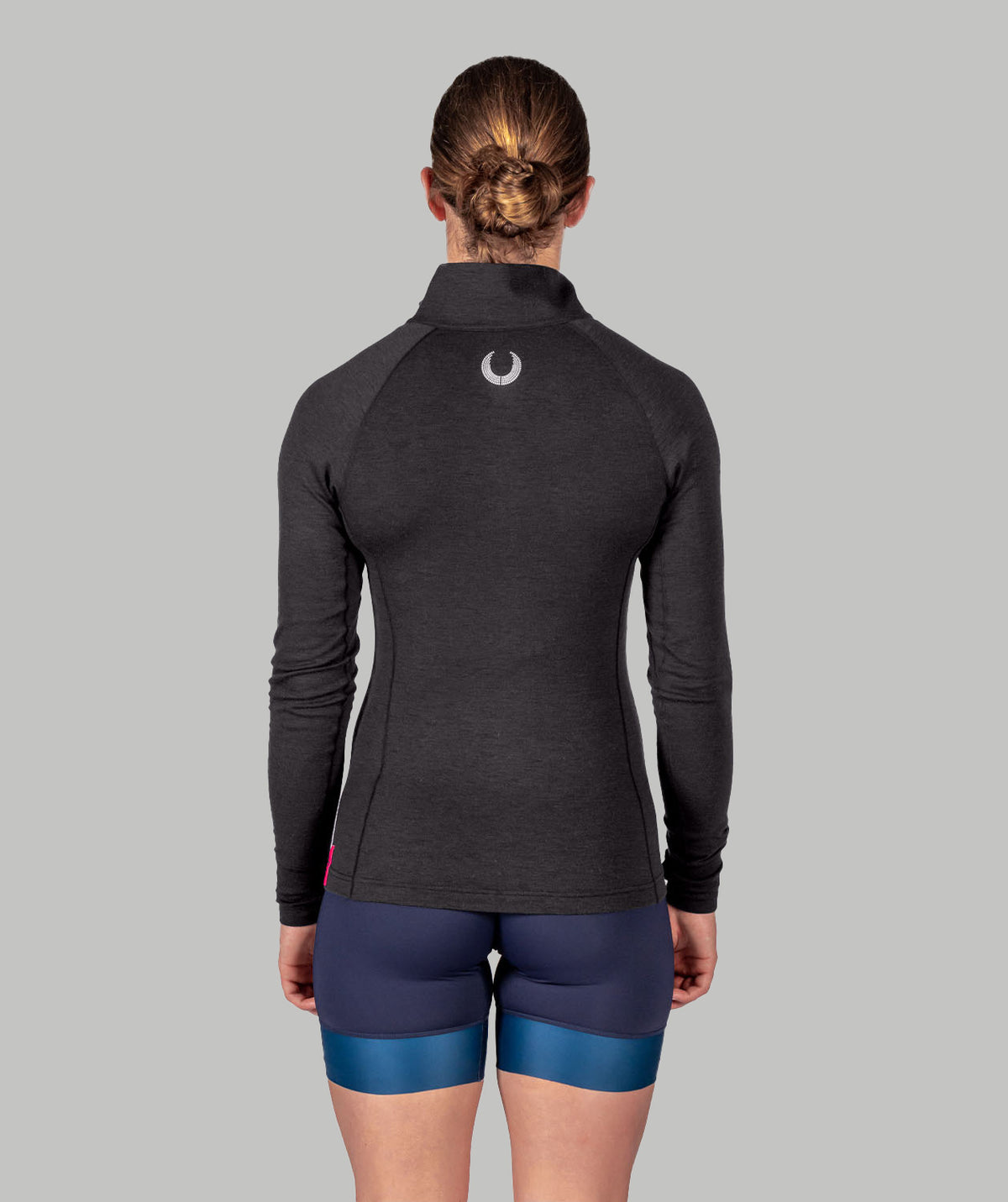 Women's Wreath Pro-Merino ¼ Zip - Black