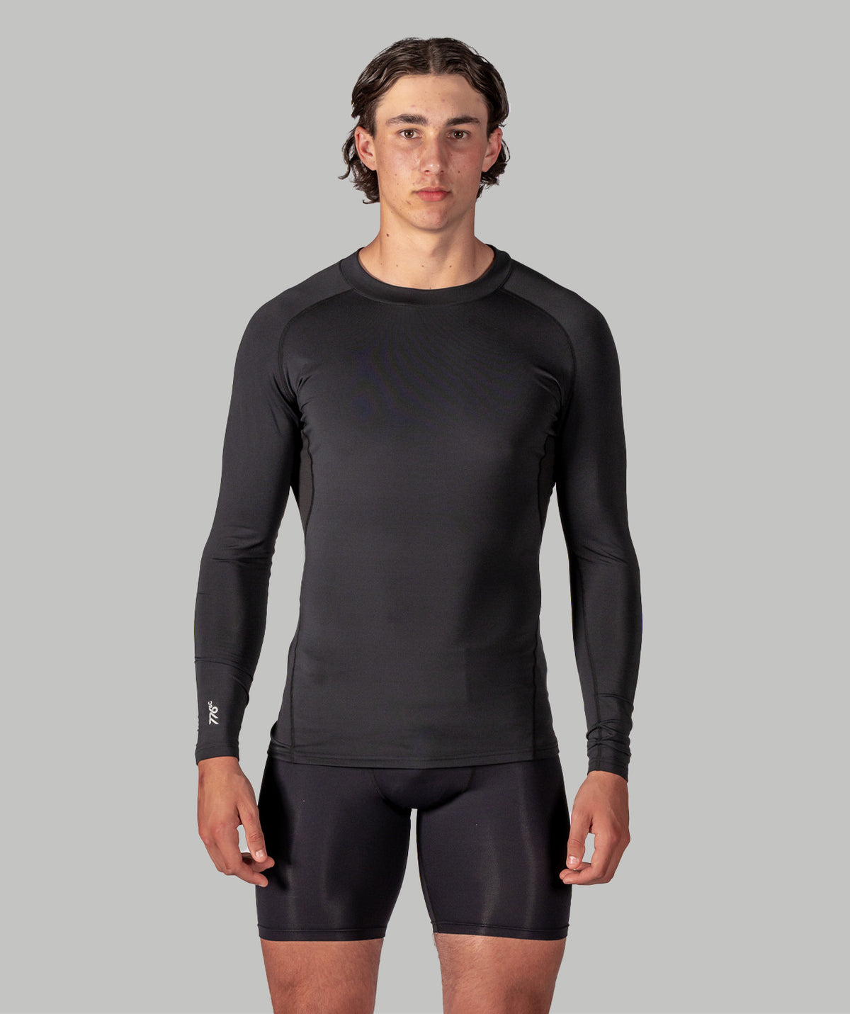 Men's Wreath Winter Base Layer LS - Black