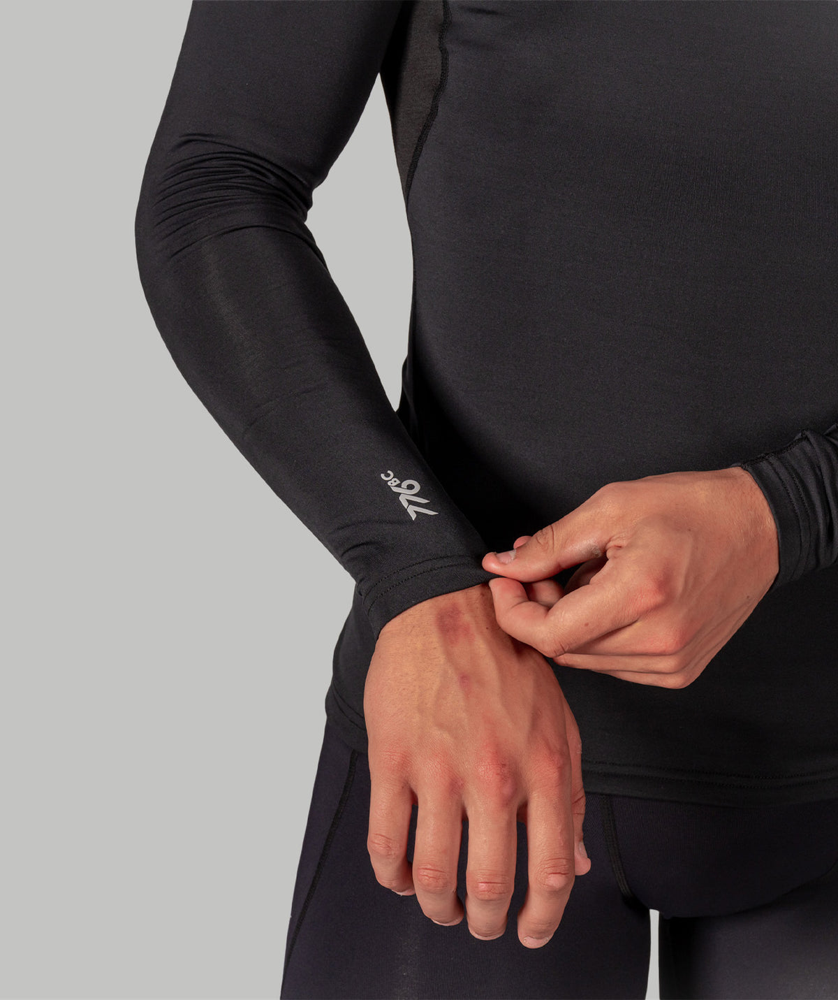Men's Wreath Winter Base Layer LS - Black
