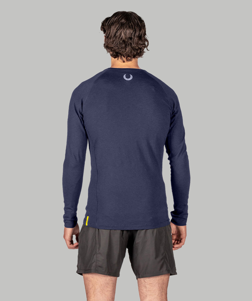 Men's Wreath Pro-Merino Crew - Navy