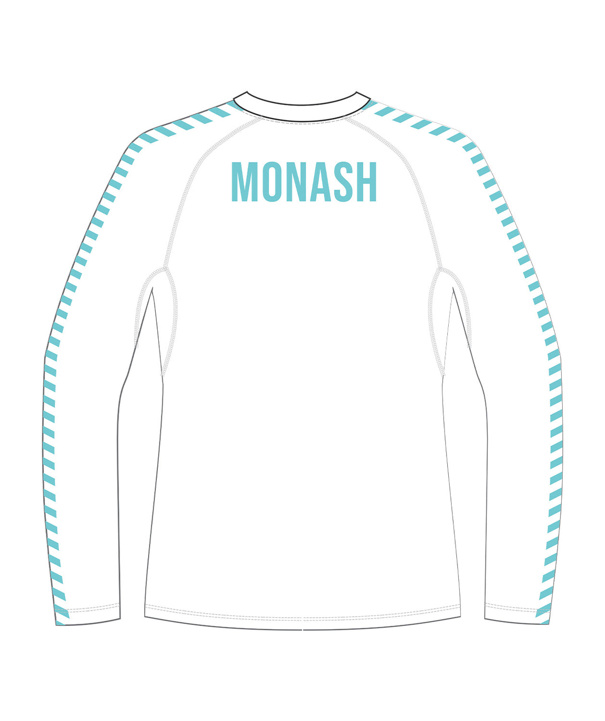 Men's Monash University Rowing Base Layer LS - White
