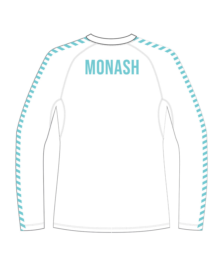 Women's Monash University Rowing Base Layer LS - White