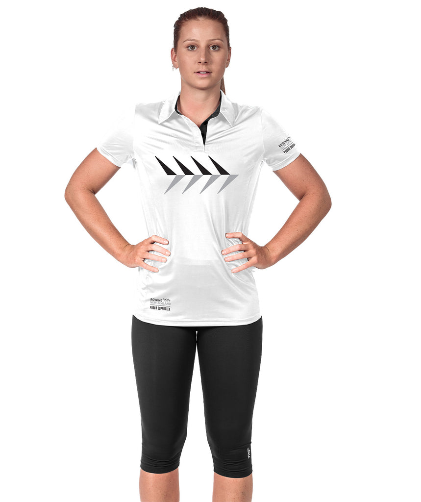 Women's Rowing NZ Supporter Polo - White
