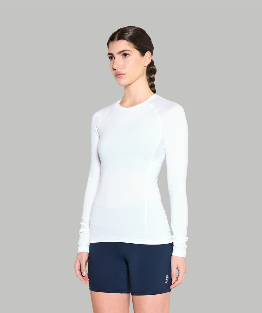 Women's Wreath Performance LS Base Layer - White
