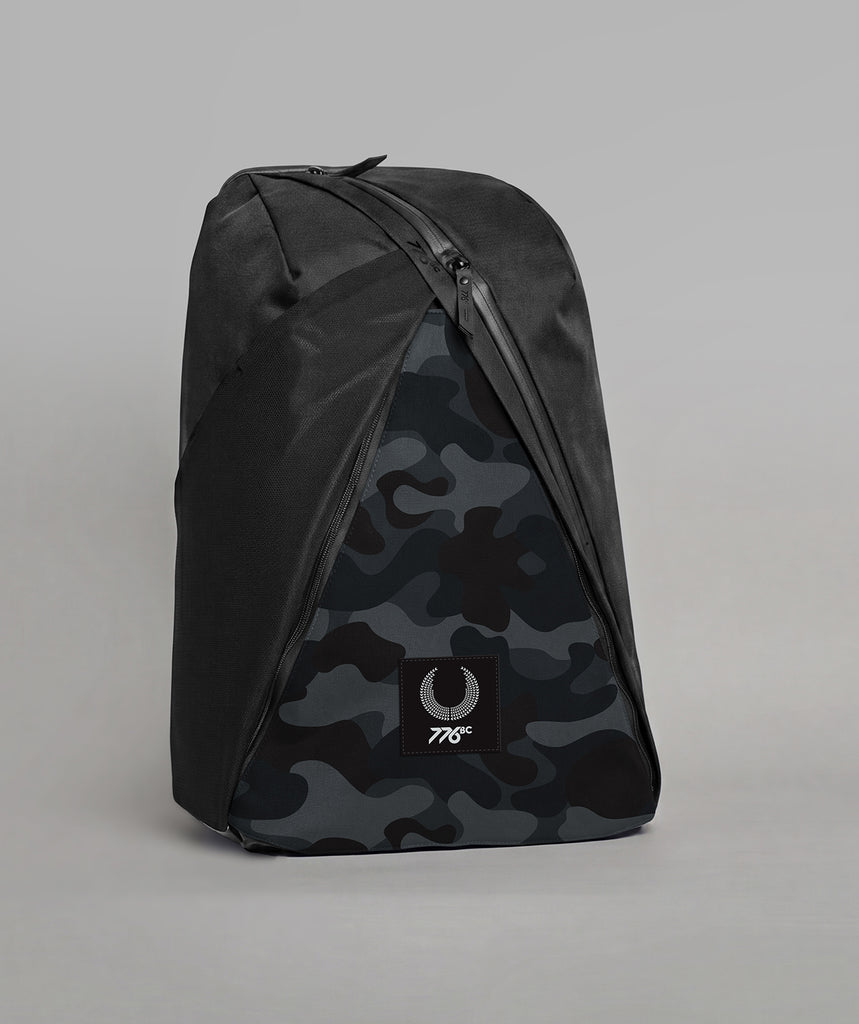 776BC Pro Tour Camo Backpack Patch - Black