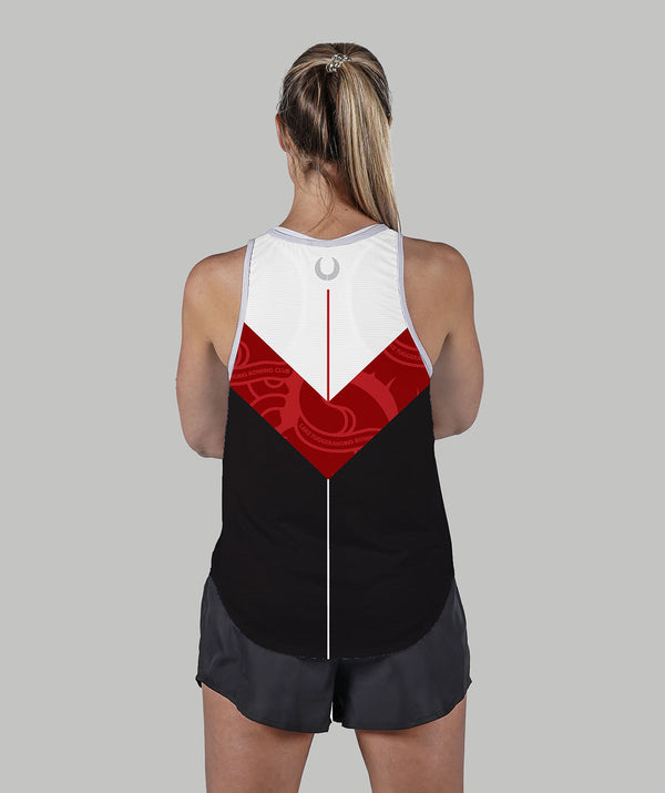 Women's Lake Tuggeranong Rowing Club  Training Tank - Black/Red/White