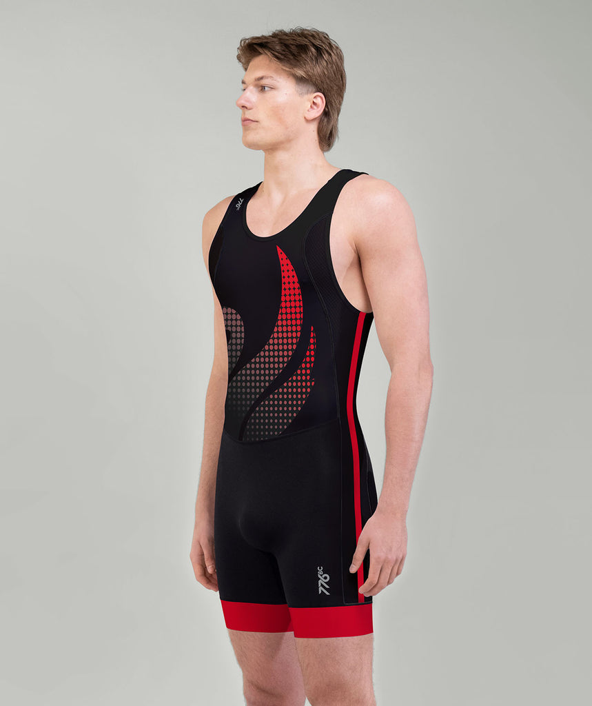 Men's Maroochy River Rowing Club Pro Unisuit - Black/Red