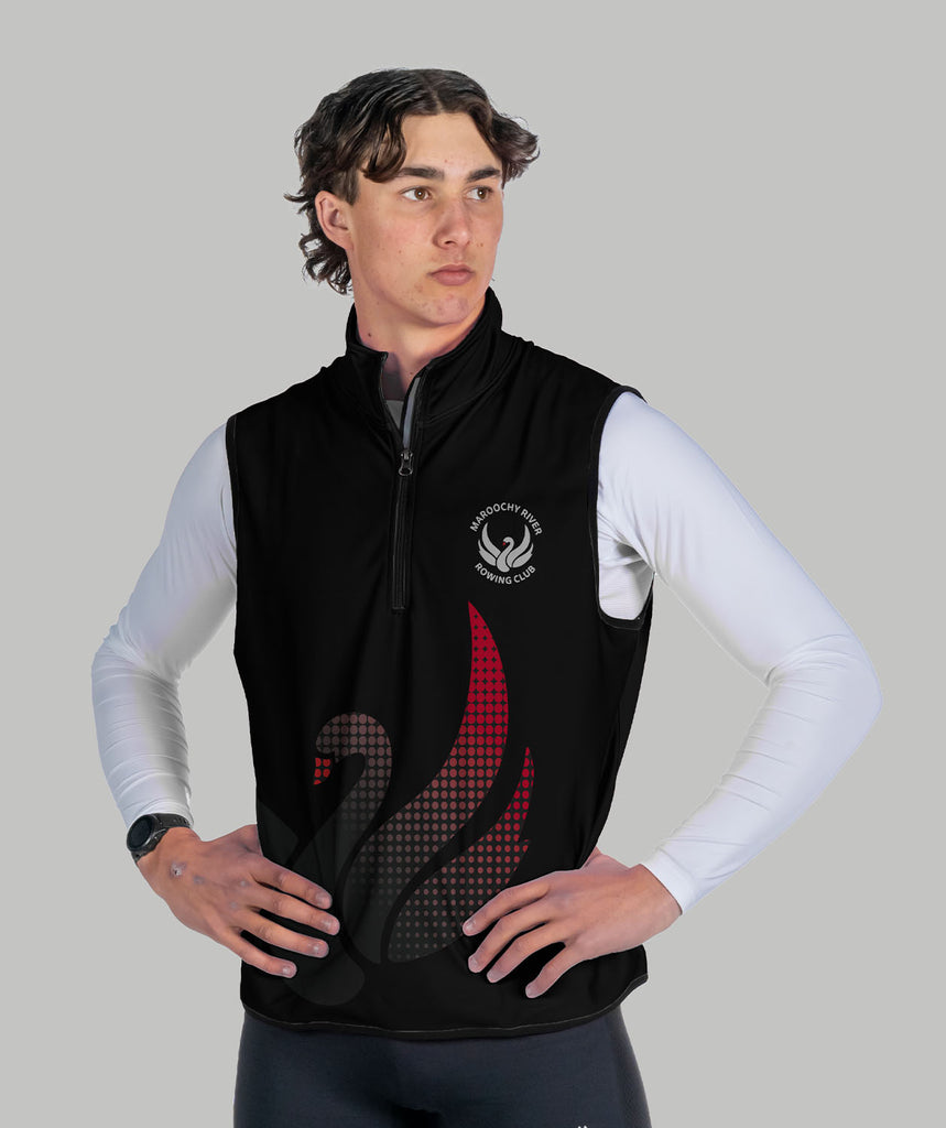 Men's Maroochy River Rowing Club Stratus Vest - Black/Red