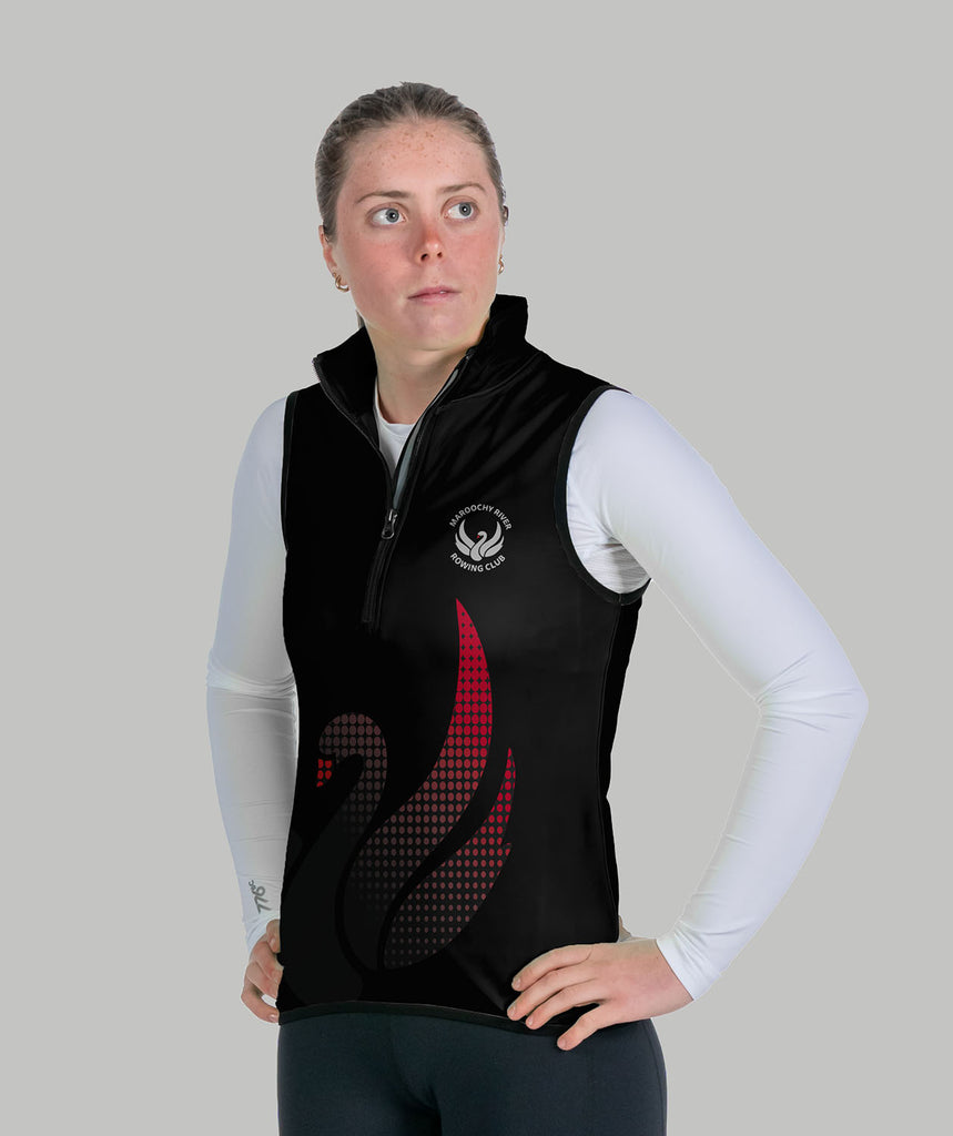 Women's Maroochy River Rowing Club Stratus Vest - Black/Red
