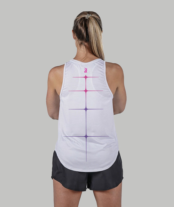 Women's 776BC Vivid Motion Training Tank - White/Pink/Violet