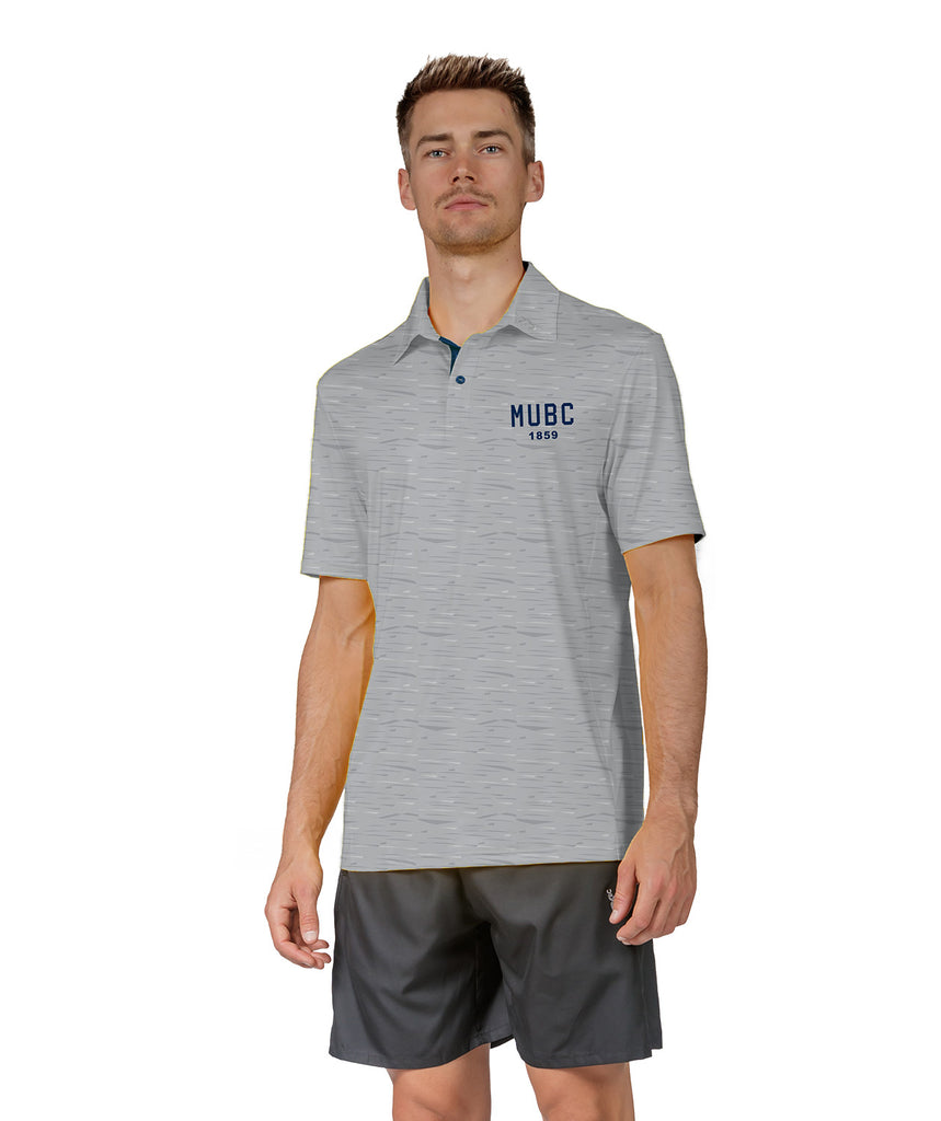 Men's Melbourne University Boat Club Polo SS - Grey Marle