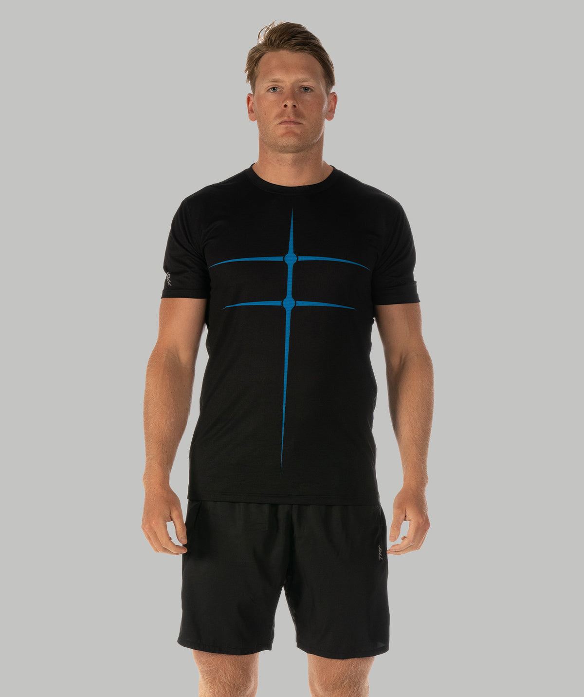 Men's Motion Pro Performance 2.0 T-Shirt - Black/Neon Blue