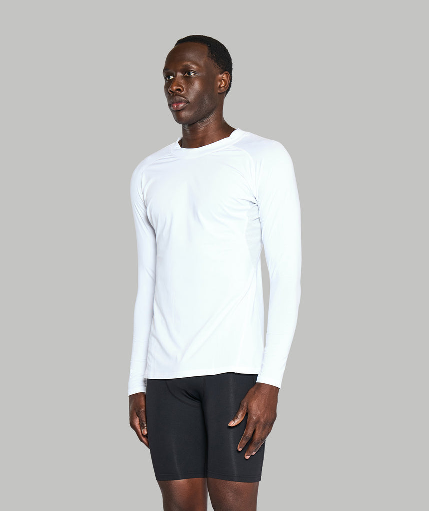 Men's Wreath Winter Base Layer LS - White