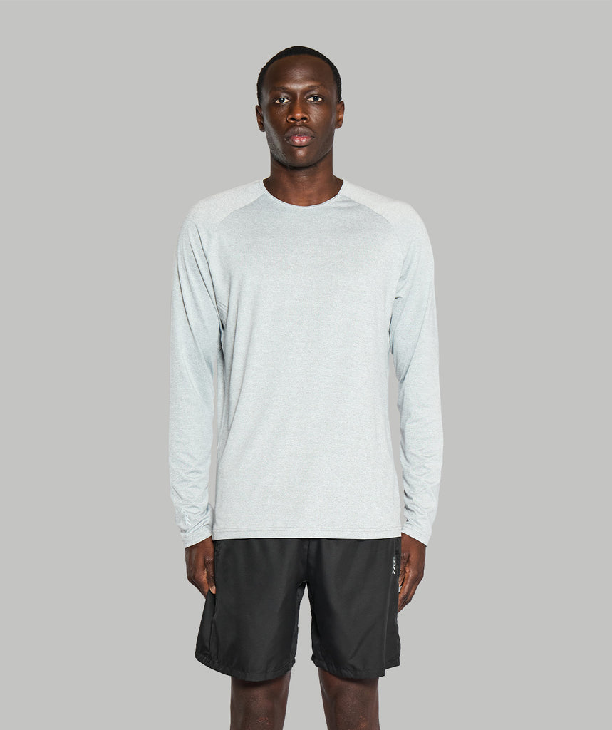 Men's Wreath Active LS T-Shirt - Grey