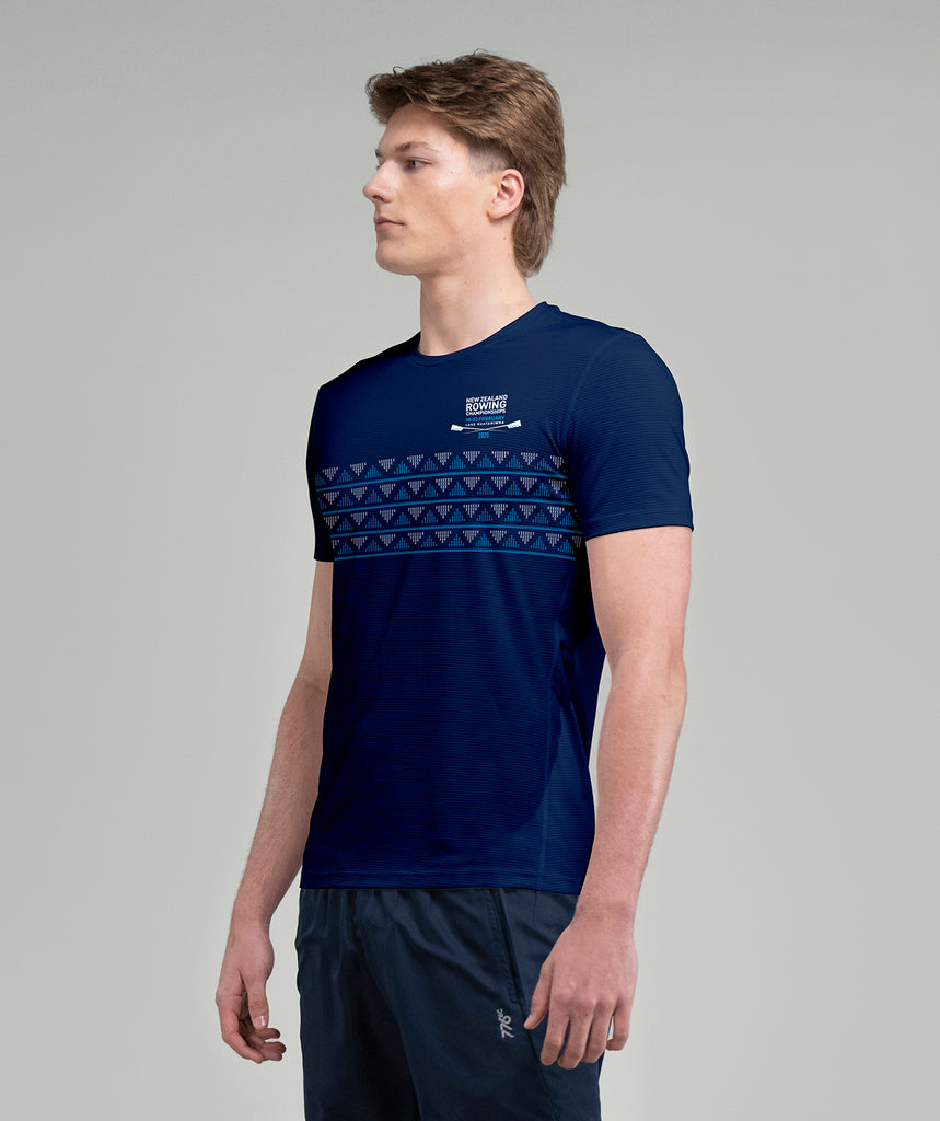 Unisex Rowing New Zealand NZ Championships Performance T-Shirt SS - Navy