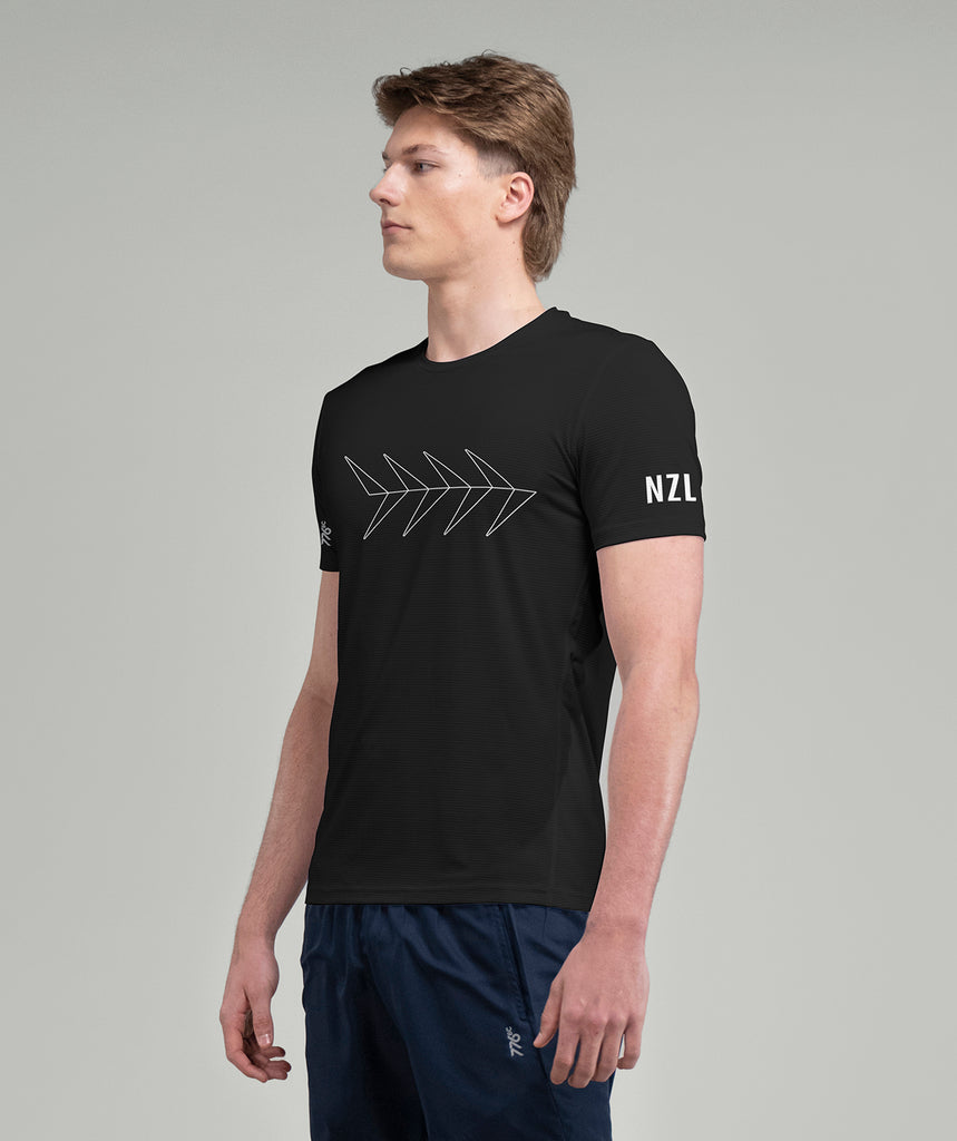 Men's 776BC x Rowing NZ Supporter Performance T-Shirt SS - Black