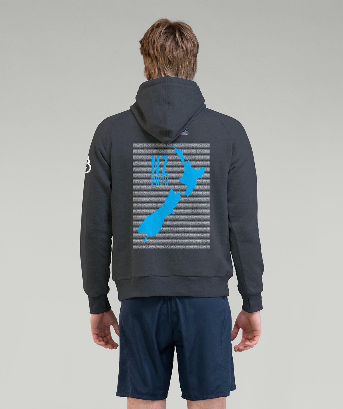 Unisex Rowing New Zealand Maadi 2026 Pop Over Hoodie - Graphite