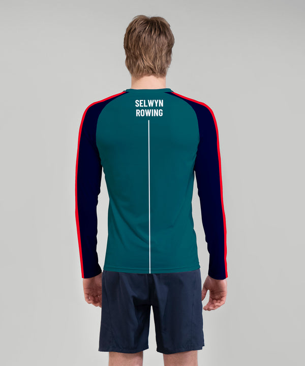 Men's Selwyn Rowing Base Layer LS - Navy/Green