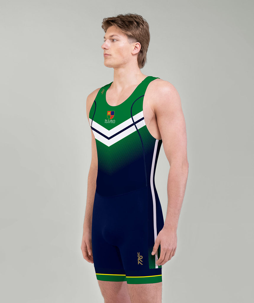 Men's St Luke's Anglican School Pro Unisuit - Navy/Green