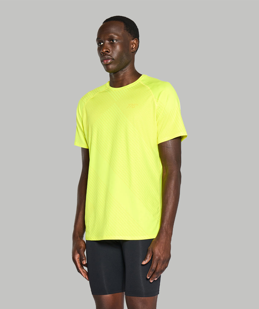 Men's Wreath Summer Base Layer SS - Graphic Neon Yellow