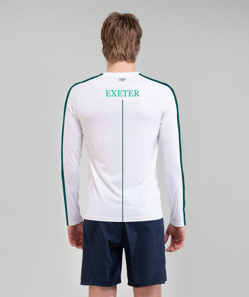 Men's University of Exeter Base Layer LS - White/Green