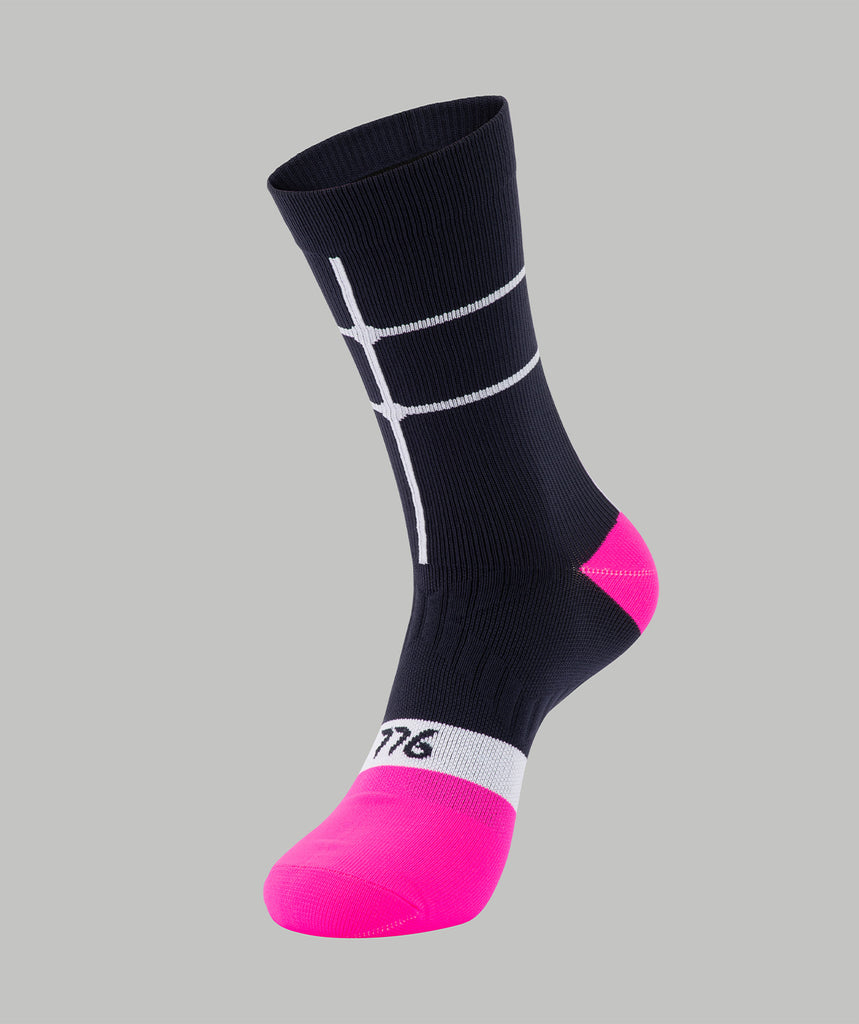 Motion Performance Socks - Navy/Pink