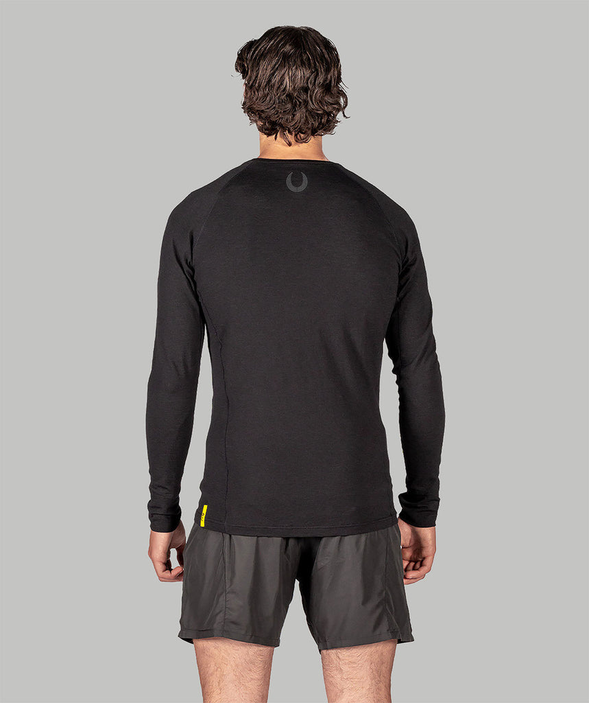 Men's Waikato Rowing Pro-Merino Crew LS - Black