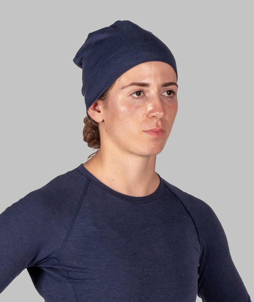 Unisex Wreath Pro-Merino Beanie - Navy