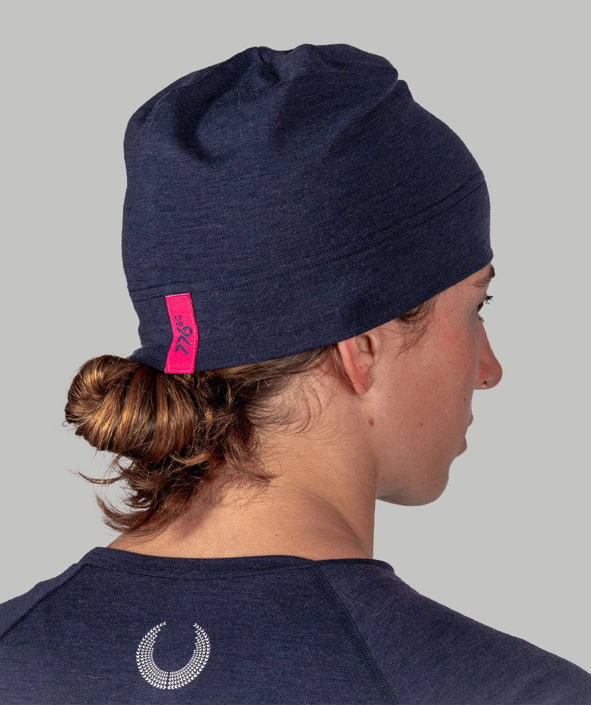 Unisex Wreath Pro-Merino Beanie - Navy