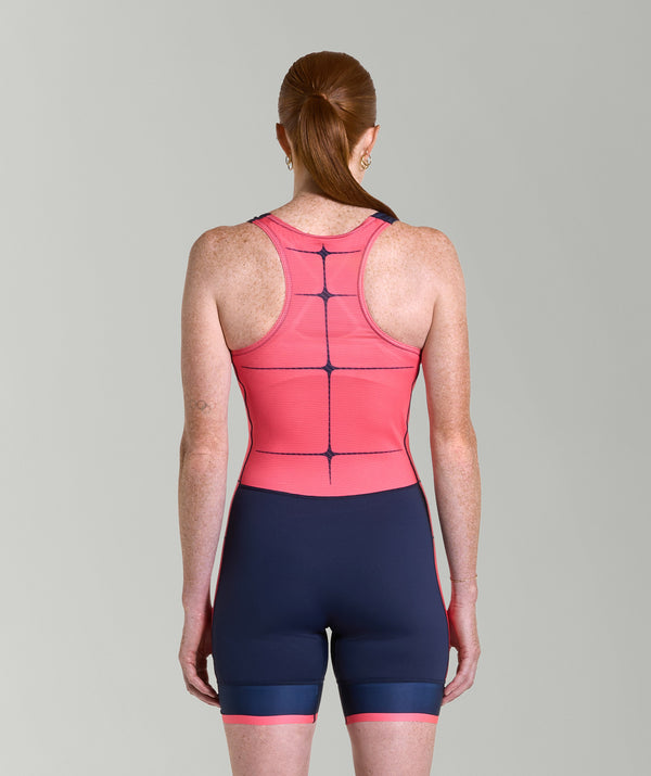 Women's Motion Pro Unisuit - Navy/Vivid Coral
