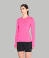 Women's Wreath Winter Base Layer LS - Neon Pink