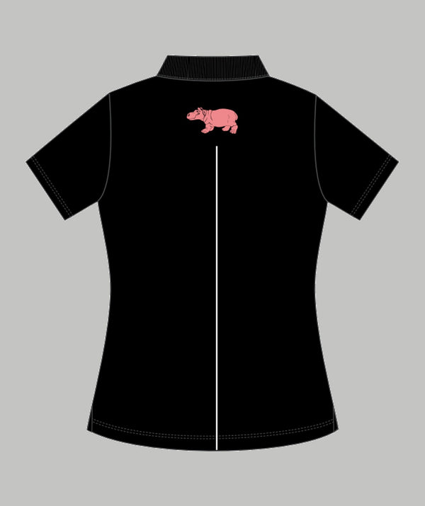 Women's Leander Athlete Kit Podium Polo SS - Black
