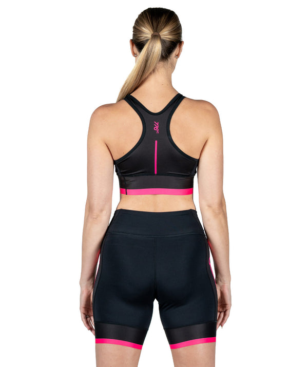 Women's Pro Crop - Black/Pink