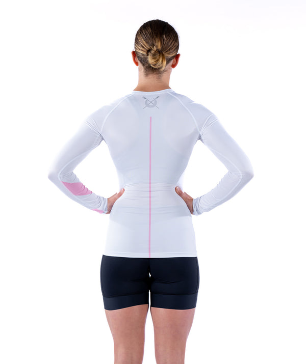 Women's Legacy LS Base Layer - White/ Heritage Pink